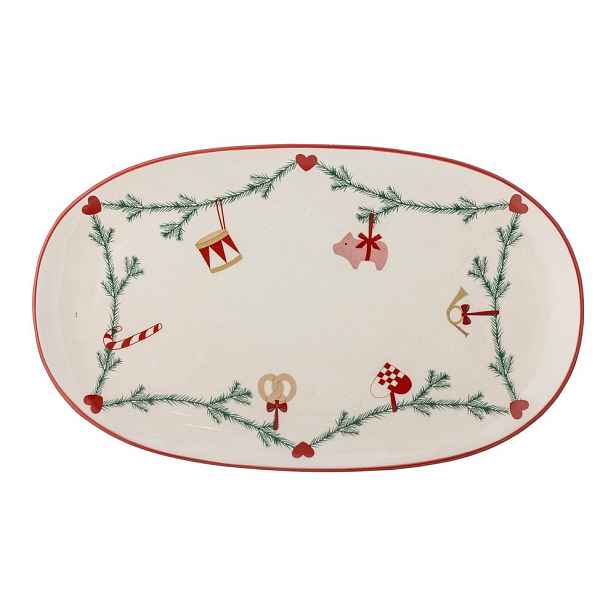 Kameninový tác s vánočním motivem 23x38,5 cm Yule – Bloomingville