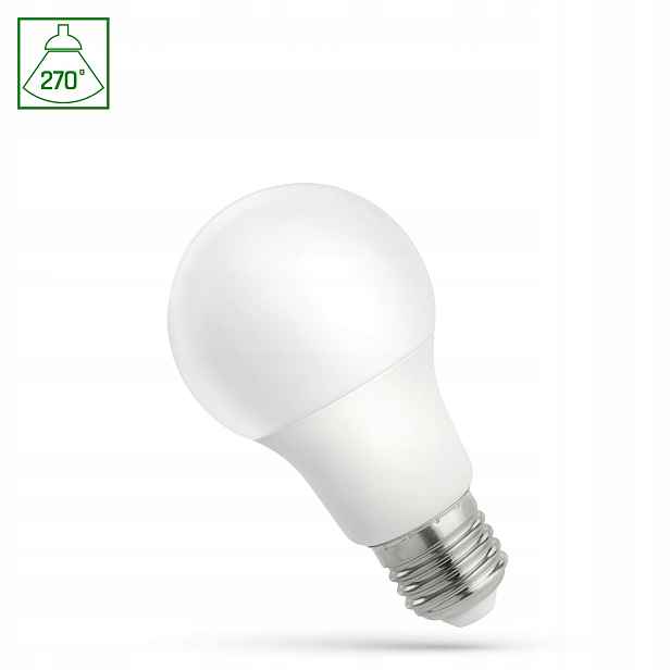 Led žárovka bublinová E27 9W b.neutralní 4000K 820lm mléčná A60 Spectrum