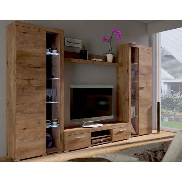 Obývací stěna Flamenco XL, dub lefkas