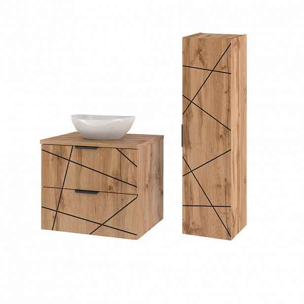 Petits-meubles KOUPELNOVÝ NÁBYTEK 60.6cm Teren 2er-Set Dřevo