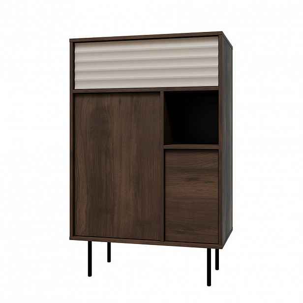Petits-meubles SIDEBOARD Astra Tmavé dřevo a kašmír