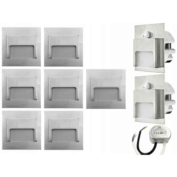 Sada schodišťových svítidel Halogen Led 9x senzor