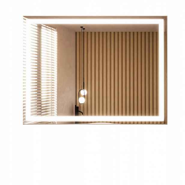 Essbhach Led Koupelnové Zrcadlo 60X80CM 3 Barvy Dotyková Obrazovka Moderní