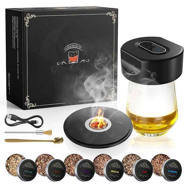 Sada Na Uzení Whisky 6X Koktejlů Hořák Dárek Pro Muže