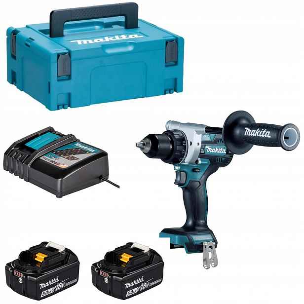 Aku Vrtačka Makita DDF492RTJ 18V 2x5Ah Lxt Bl Xpt 141Nm kufr