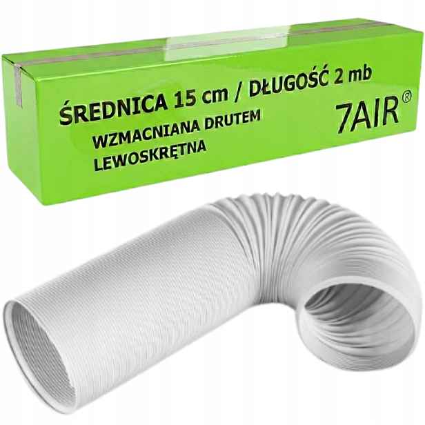 Trubka Pro Přenosnou Klimatizaci Bílá hadice * průměr 15 cm * délka 2 m *