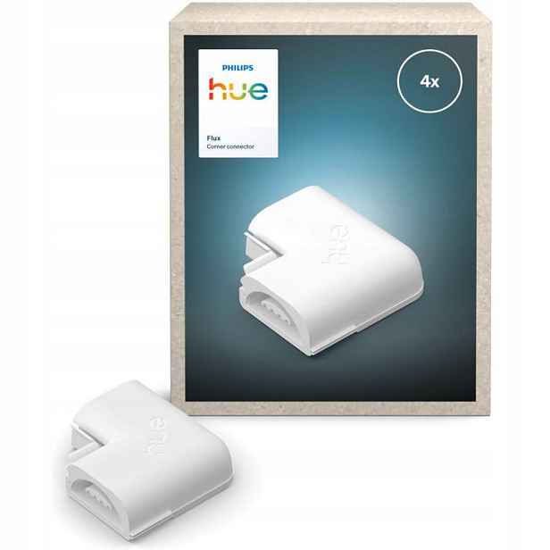 Úhlová spojka pro Led pásku Flux bílá Philips Hue 4 ks