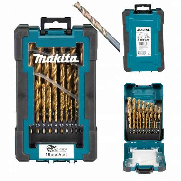 Vrtáky 1-10 mm Hss-force Makita D-67583 19 ks Sada