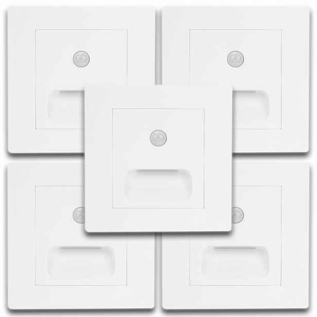 5 X Osvětlení Na Schody Led Lampa Led Schodišťová Lampa Bílá Lampa 230V