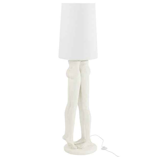 Bílá stojací lampa sousoší lidského páru Figurines – Ø 36*155 cm E27 / 60W J-Line by Jolipa