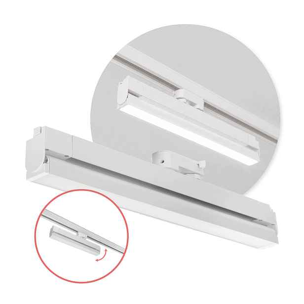 Led svítidlo Reflektor na kolejnici 36W 4000K Třífázová lampa Bílá