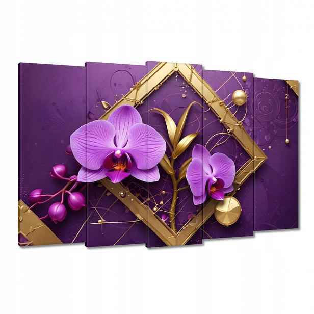 Obrazy 150x95 Fialové orchideje a zlo