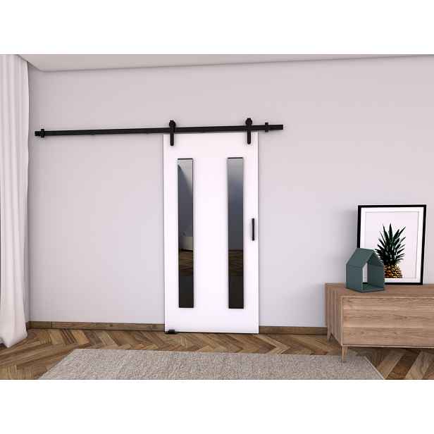 Posuvné dveře BUSHLAND 8 - 96 cm, bílé