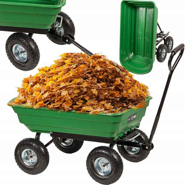 Přepravní zahradní vozík 250 kg 75 l 3v1 Sklápěcí vozík přívěs Dooc