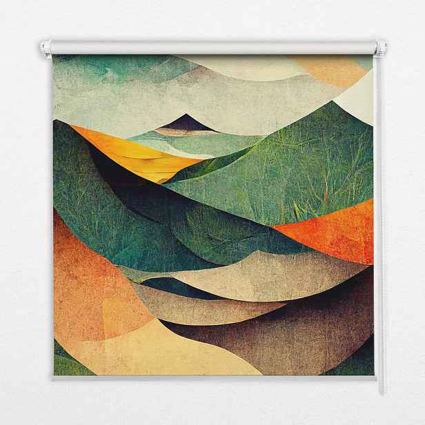 TULUP VNITŘNÍ roleta - okenní roleta - roleta - 60x140 cm - Abstraktní kopce