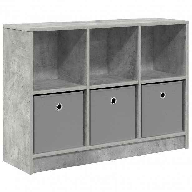vidaXL Servírovací skříň Betonově šedá 88,5 x 27,5 x 63,5 cm