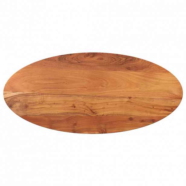 vidaXL Stolní deska 110 x 50 x 2,5 cm oválná masivní akáciové dřevo