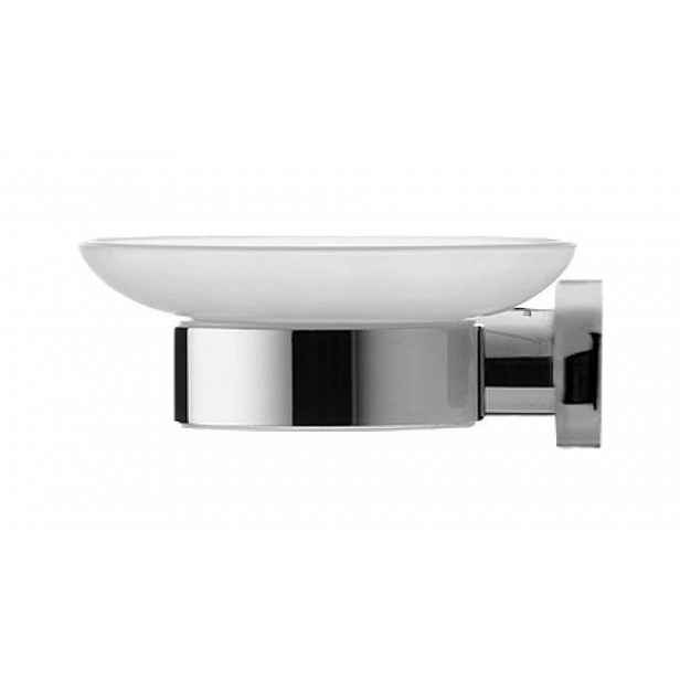 Duravit D-Code - Mýdlenka s držákem, levá, mléčné sklo/chrom 0099171000