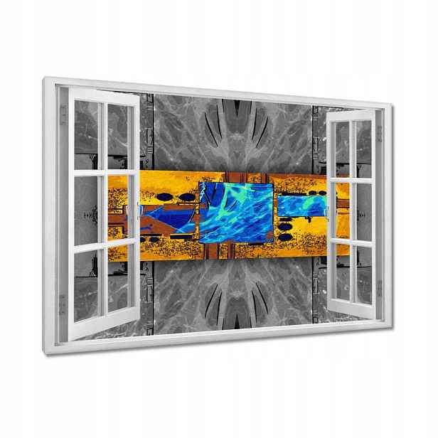 Obrazy 120x80 Modrý lesk
