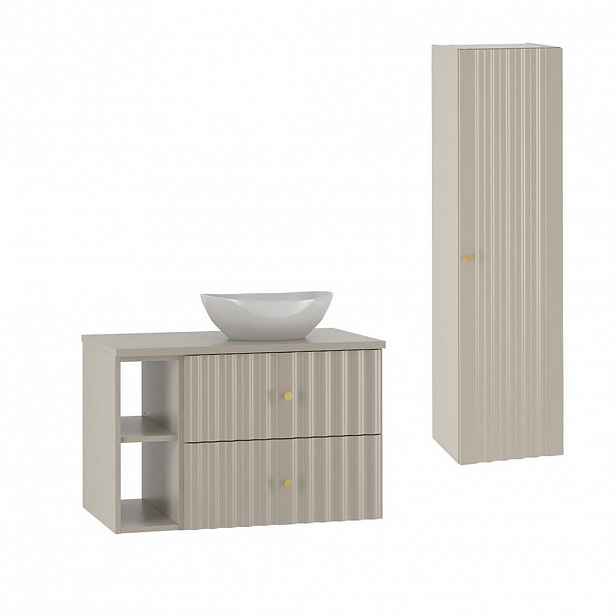 Petits-meubles KOUPELNOVÝ NÁBYTEK 80.6cm Izae 2er-Set Kašmír