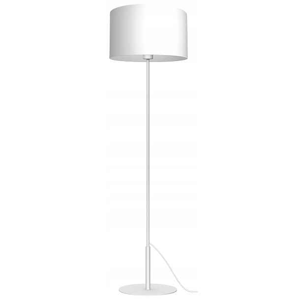 Stojací podlahová lampa Arden Bílá Abažur 1xE27 150 cm klasická do obývacího pokoje