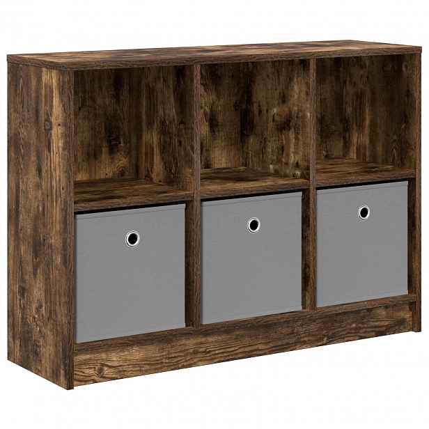 vidaXL Servírovací skříň Kouřový dub 88,5 x 27,5 x 63,5 cm
