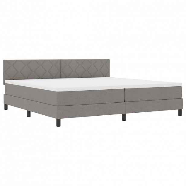 vidaXL Postel s boxspringem s polštářem Taupe 200 x 200 cm textil