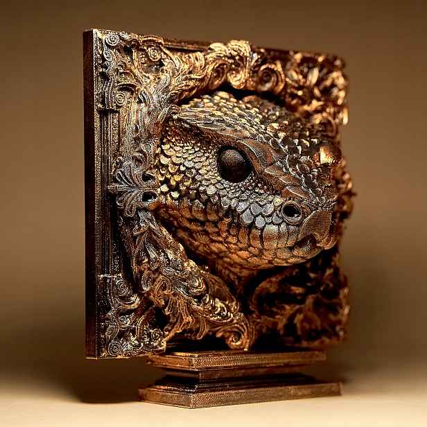 Had Čínské znamení zvěrokruhu Soška Socha Figurka Dekorace 3D tisk 15 cm