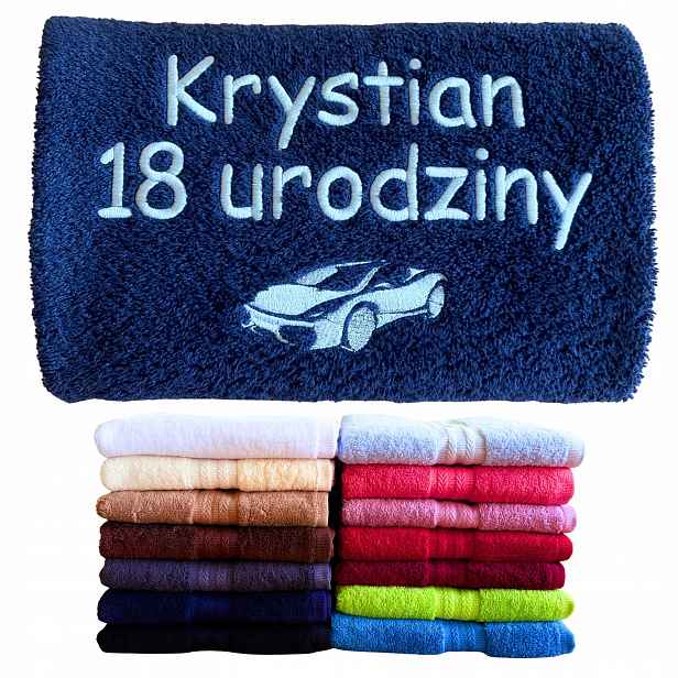 Dárek k 18. Narozeninám od kmotry pro synovce syna chlapce Ručník