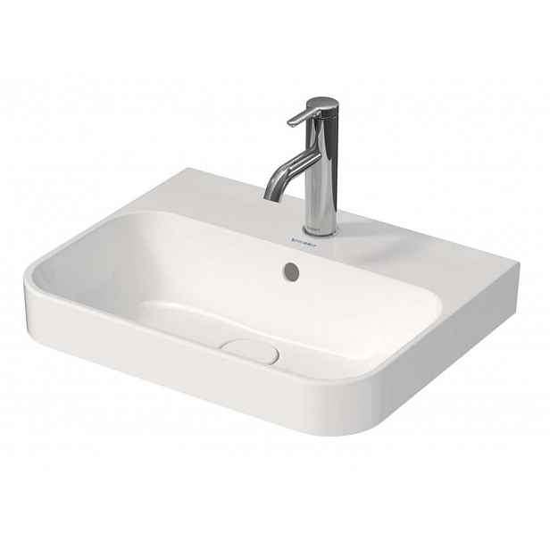 Duravit Happy D.2 Plus - Umyvadlo na desku, 50x40 cm, s přepadem, s otvorem pro baterii, bílá 2360500000
