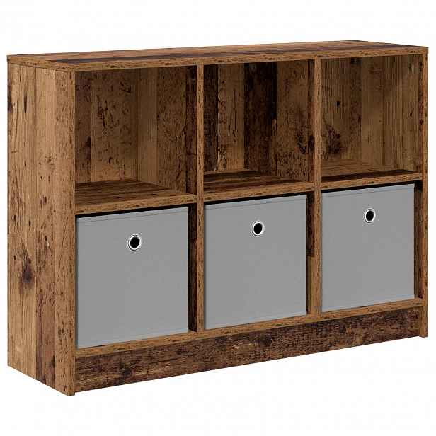 vidaXL Servírovací skříň Staré dřevo 88,5 x 27,5 x 63,5 cm