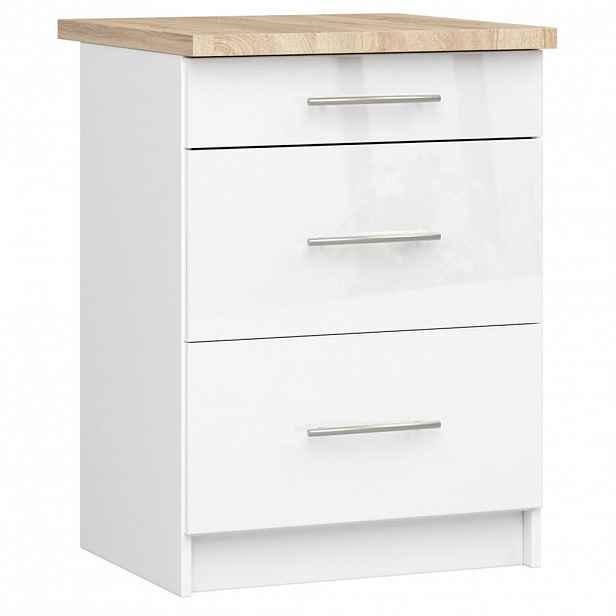 RAUMHIRSCH FURNITURE SPODNÍ SKŘÍŇ Bílá, bílá lesklá 85/60/46