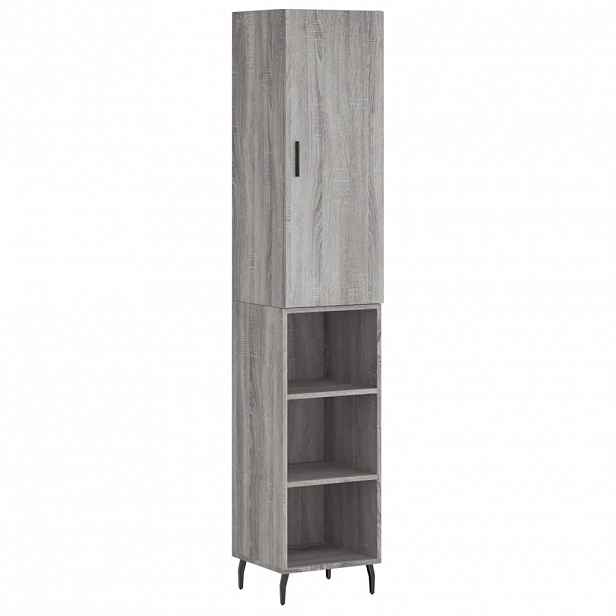 vidaXL Skříň highboard šedá sonoma 34,5 x 34 x 180 cm kompozitní dřevo