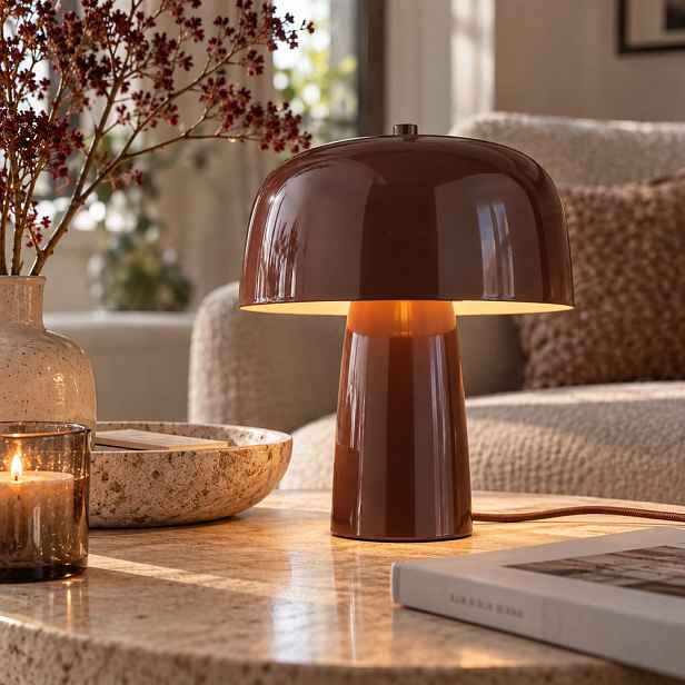 LOOMY Stolní lampa - hnědá