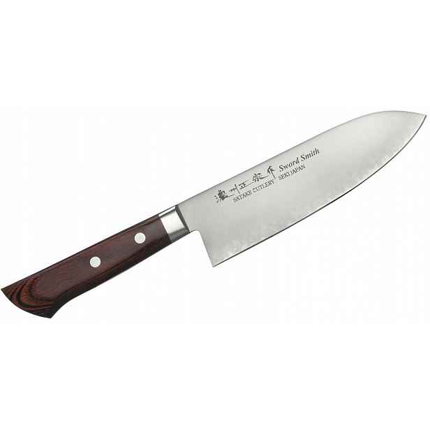 Nůž Mahogany Santoku 17 cm Satake Unique
