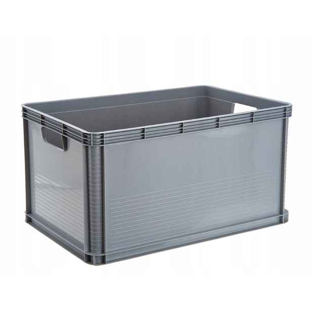 Plastová nádoba 64L, krabička, úchytky Grey vydrží