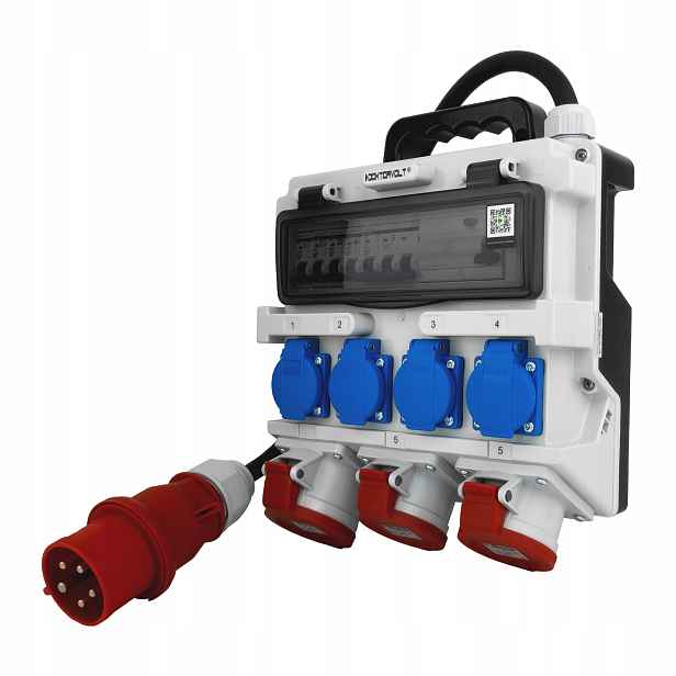 Stavební rozvaděč 2x16A 32A 4x230V elektrický rozvaděč