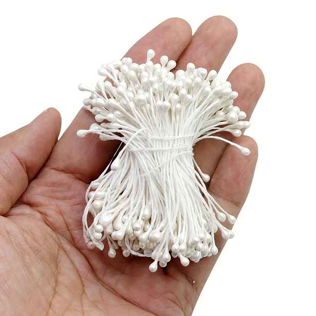 TEMU 240 ks 3mm perleťových umělých tyčinek pro aranžování květin a DIY projekty, perleťové květinové středy pro domácí dekorace a DIY materiály