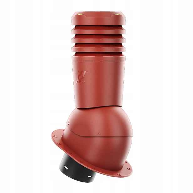 Větrací komín Ecoline s podstavcem a těsněním Pi, průměr 150 mm, červený