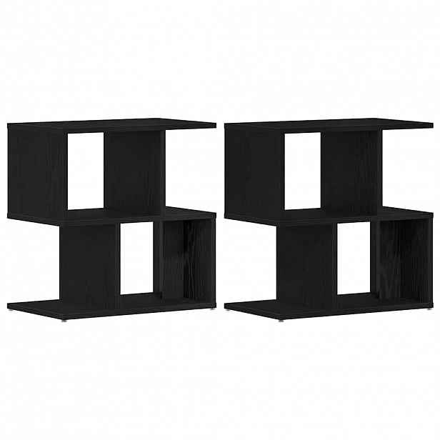vidaXL Noční skříňka 2 ks Černý dub 50 x 30 x 51,5 cm Kompozitní dřevo