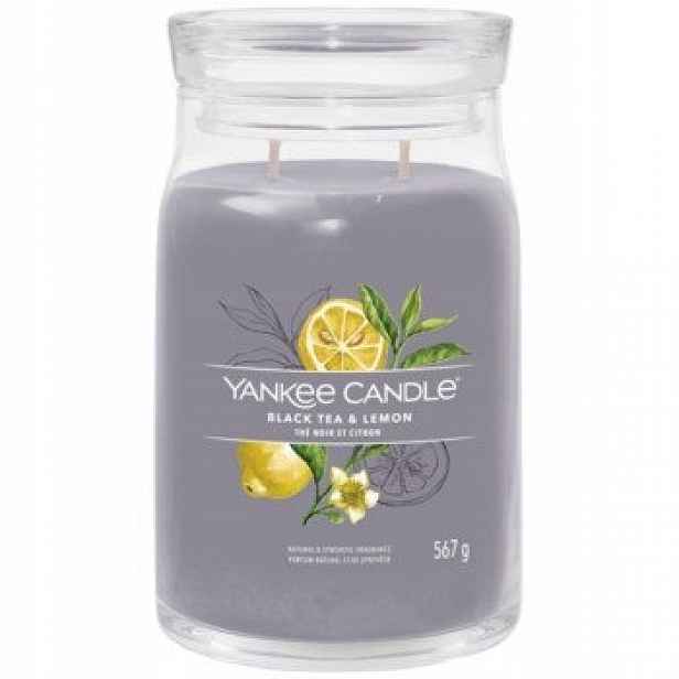 Yankee Candle Černý čaj a citron Svíčka Signature (černý čaj a citron)