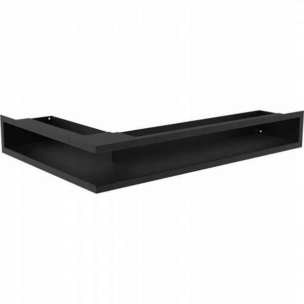 Krbová Mřížka rohová Luft Ventilační 60X40X9 cm Černá Kovová P/l
