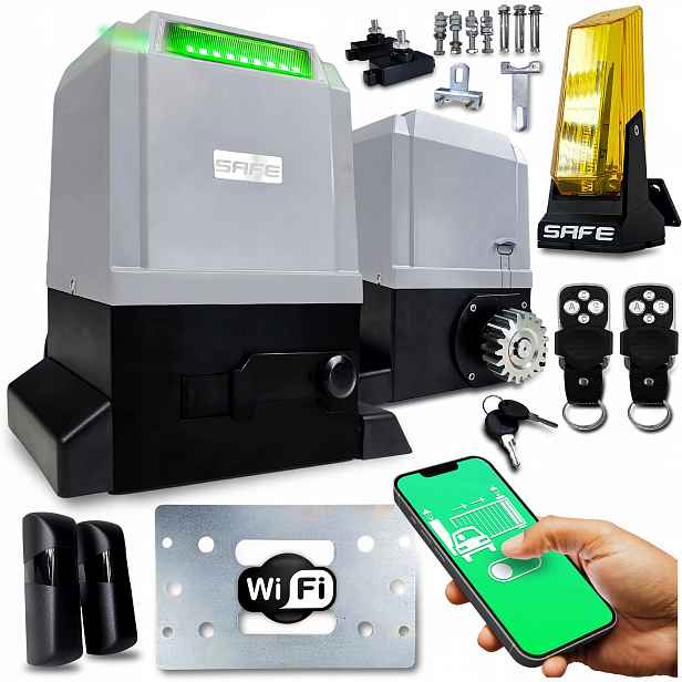 Pohon Pro Posuvné Brány 800 kg 2 ovladače Wifi lampa pohon Led Set