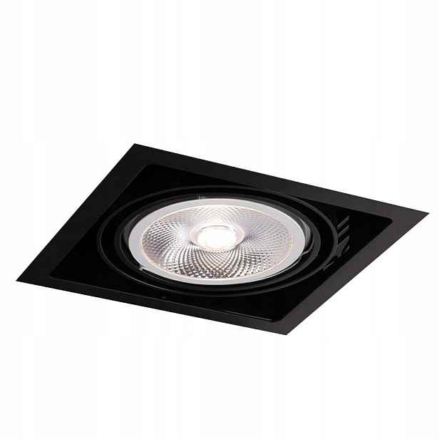 Svítidlo pohyblivá bodová lampa černá čtvercová 18 cm kulaté stropní svítidlo Shilo
