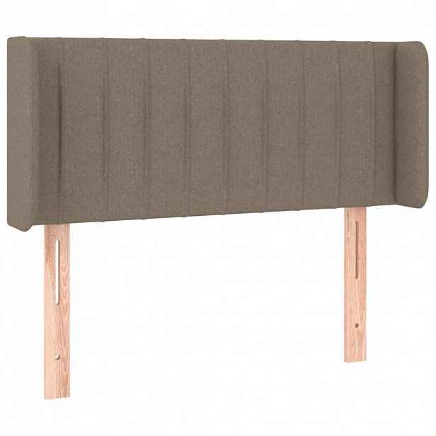 vidaXL Čelo postele typu ušák taupe 83 x 16 x 78/88 cm textil