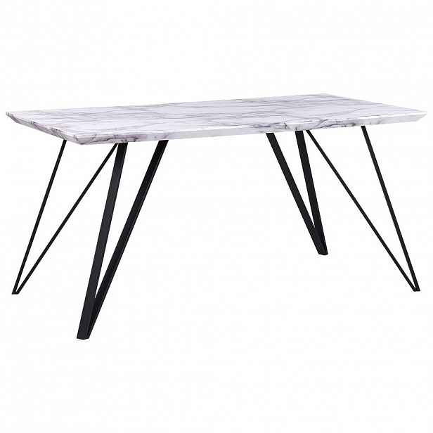 Beliani JÍDELNÍ STŮL 150/80/75 cm Bílý černý Obdélníkový Molden