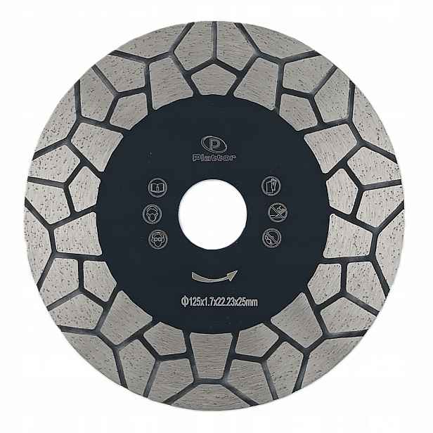Diamantový kotouč na gres 125 mm Plattor Pro pro řezání pod úhlem 45 stupňů