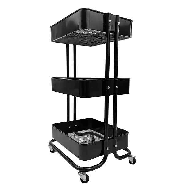 Kontrast Pojízdný regál Wabi 74 cm černý