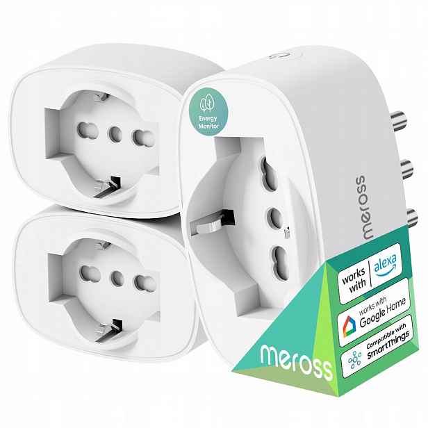 Meross Italská WiFi zásuvka, inteligentní s monitorováním energie 3-PAK