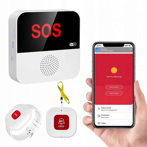 Sos sada pro seniora WiFi Tlačítko Alarmová páska bez předplatného